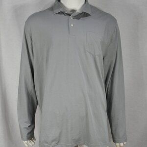 Polo Ralph Lauren Performance Men's Polo Golf 2XL Pocket Long Sleeve Grey NWT